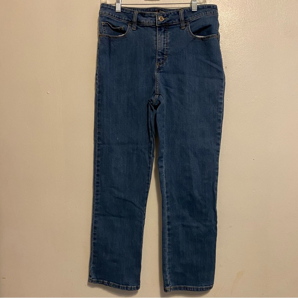 Lee Classic Fit Blue Jeans Women’s Size 12 Petite Medium Wash Denim preppy